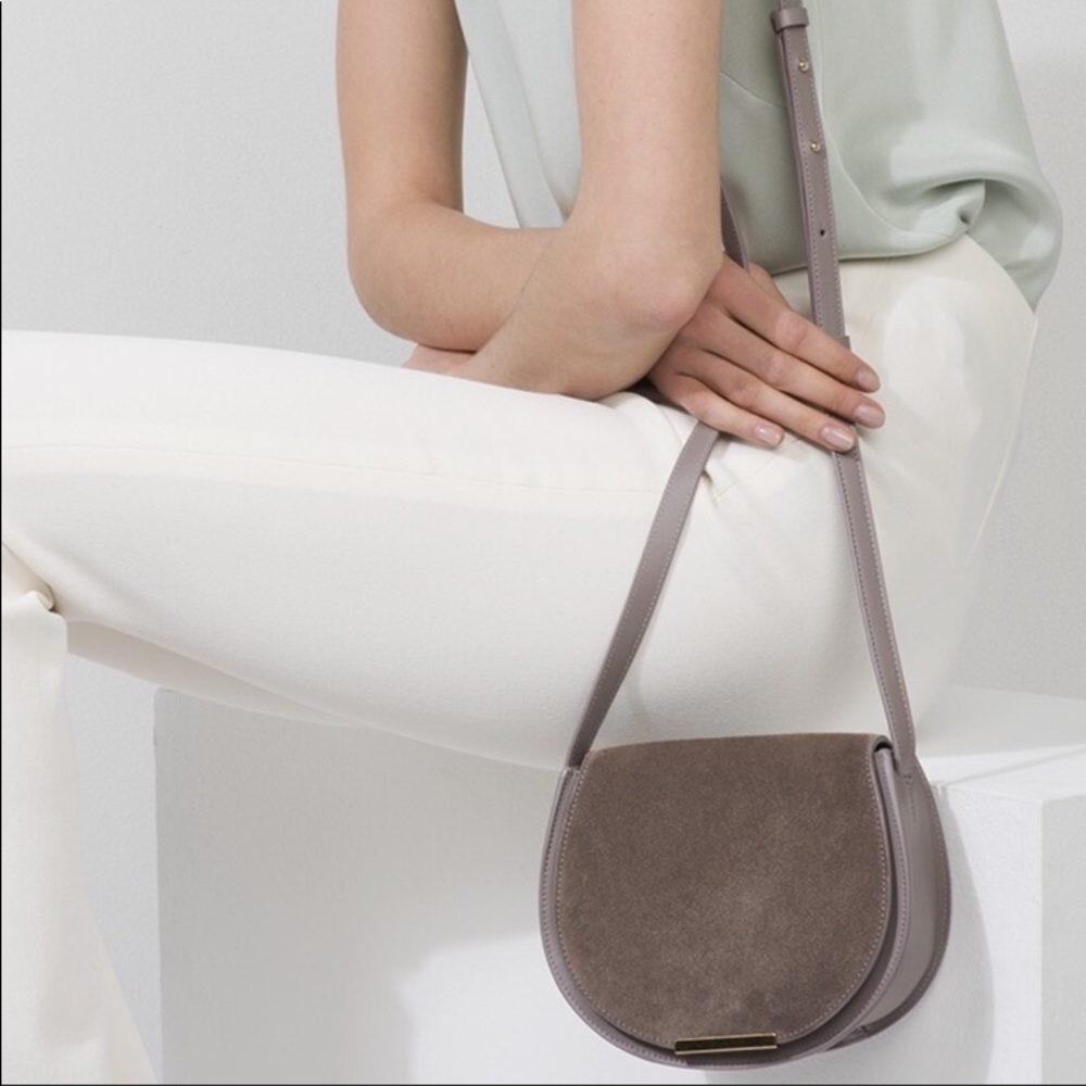 Mini gray saddle bag CUYANA